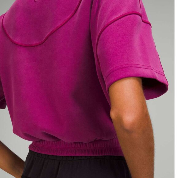 Lululemon Softstreme Gathered T-Shirt Magenta Purple size 6 - Picture 2 of 4